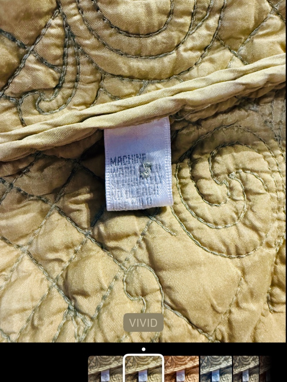 Kiko Silk Quilted Jacket Floral Stitch Gold Lightweight Size S - Picture 8 of 9